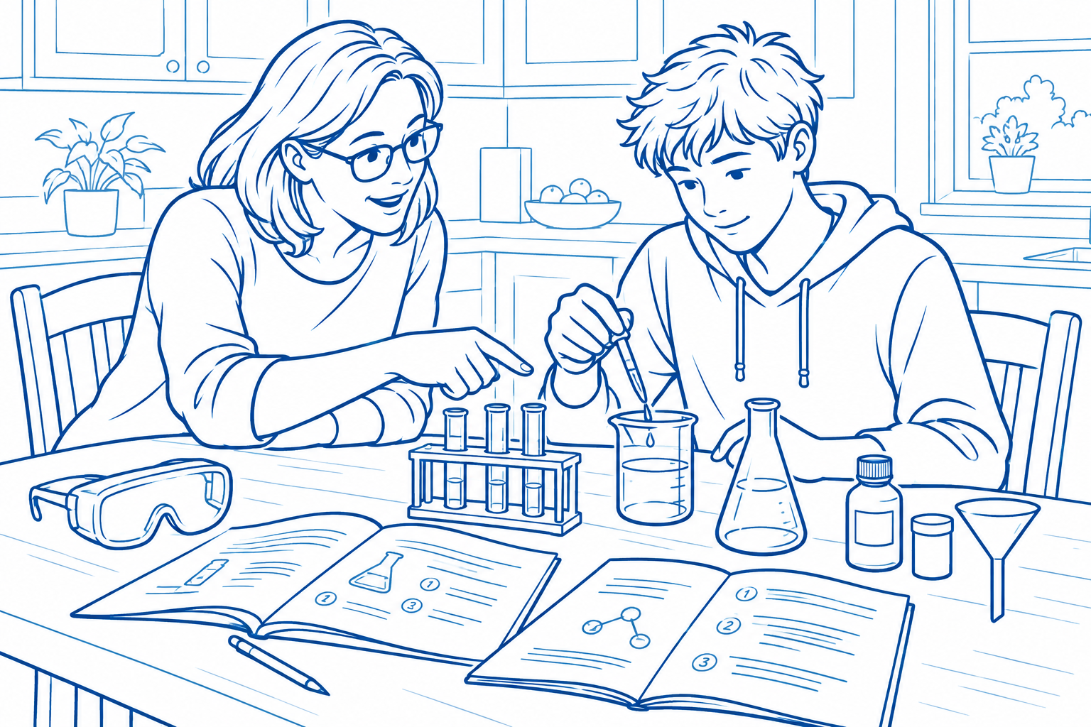 Tutor with student